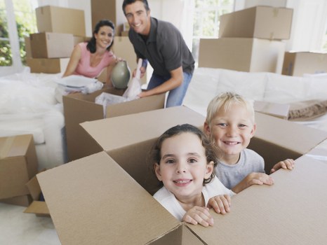House removal team preparing a move in Cricklewood