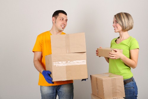 Removal team helping with a move in Cricklewood streets