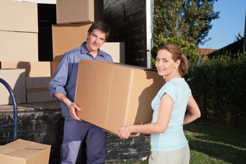 Careful loading of household items during a Cricklewood move